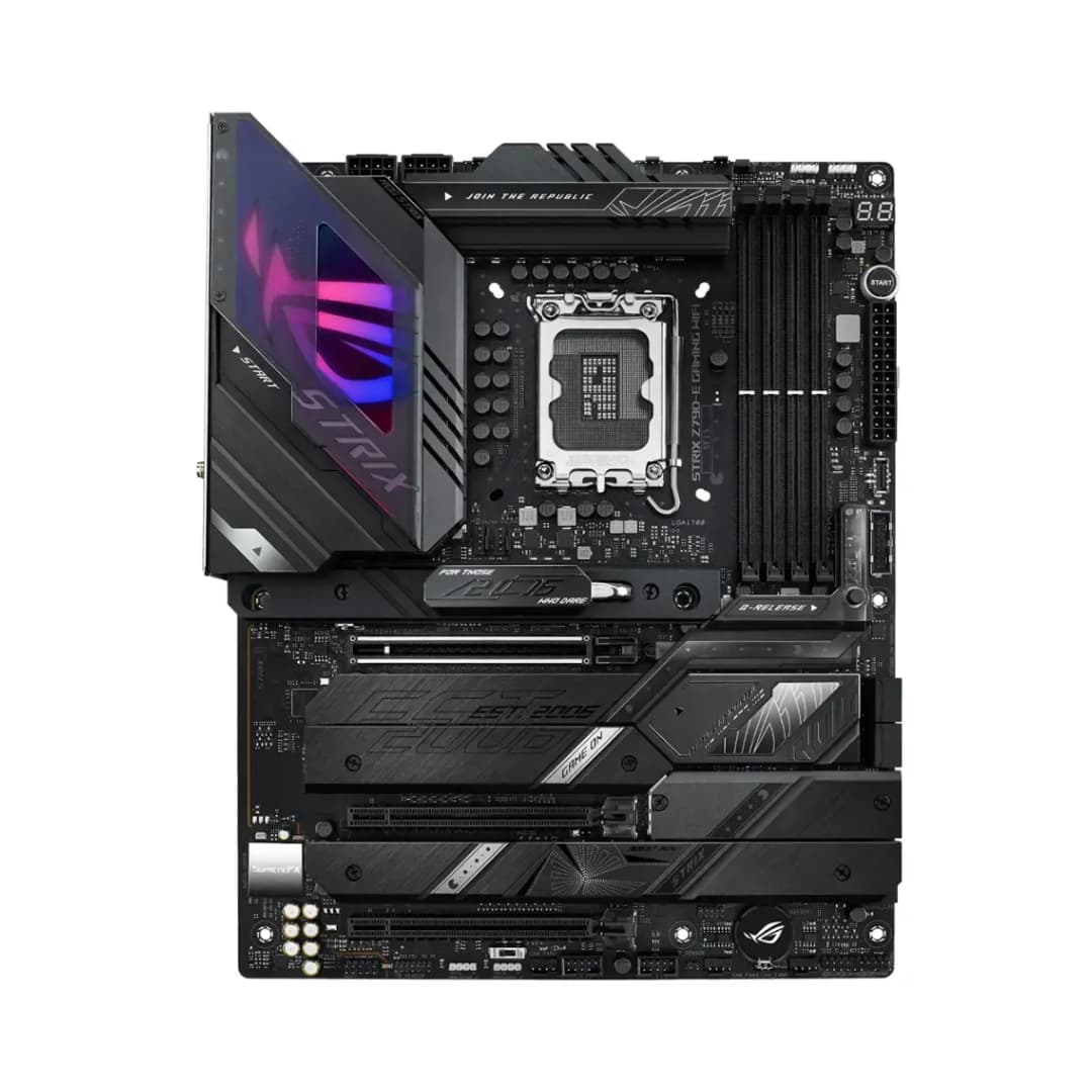 ASUS - ROG STRIX Z790-E GAMING WIFI (Socket LGA 1700) Intel Z790 ATX DDR5 Wi-Fi 6E Motherboard - Black