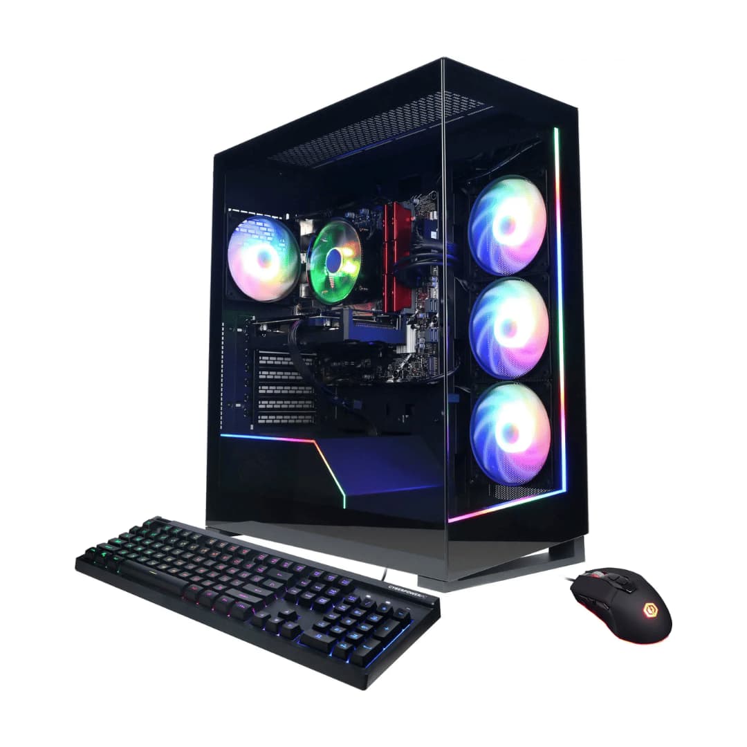 CyberPowerPC - Gamer Master Gaming Desktop - AMD Ryzen 5 5500 - 16GB Memory - NVIDIA GeForce RTX 4060 8GB - 1TB SSD - Black