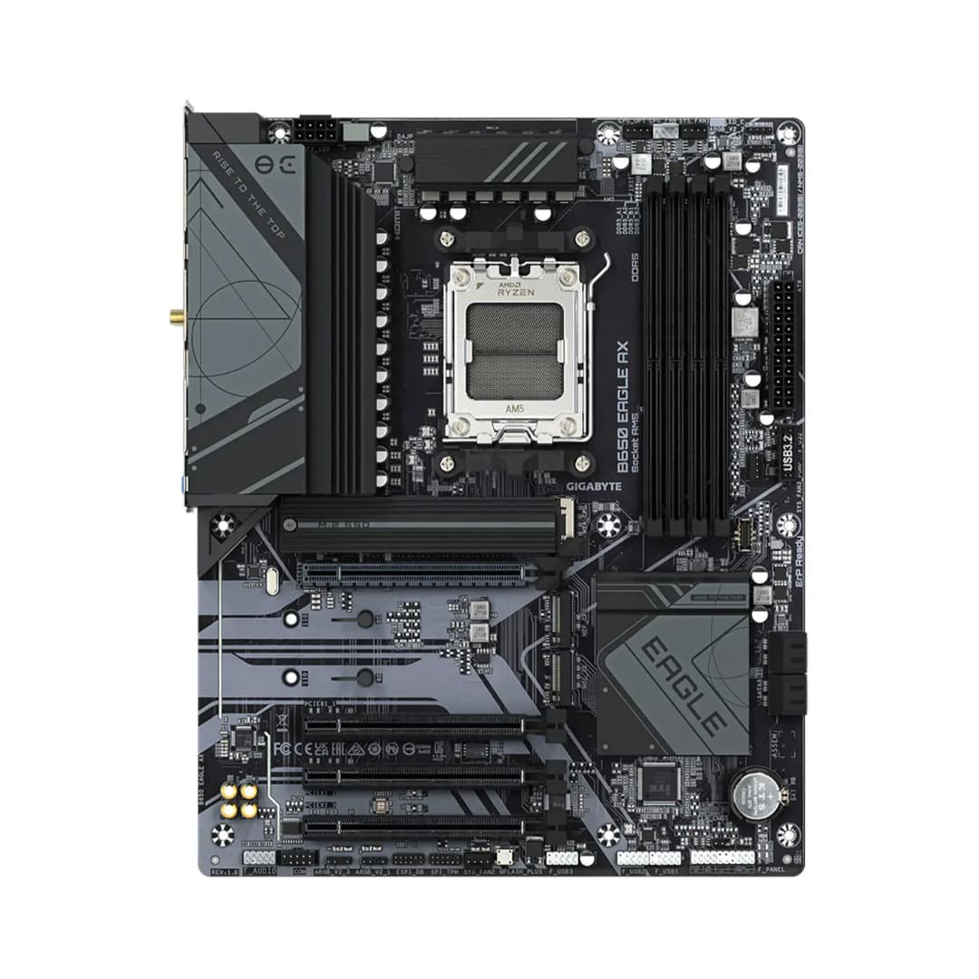 GIGABYTE - B650 EAGLE AX (Socket AM5) AMD B650 ATX DDR5 Wi-Fi 6E Motherboard - Black