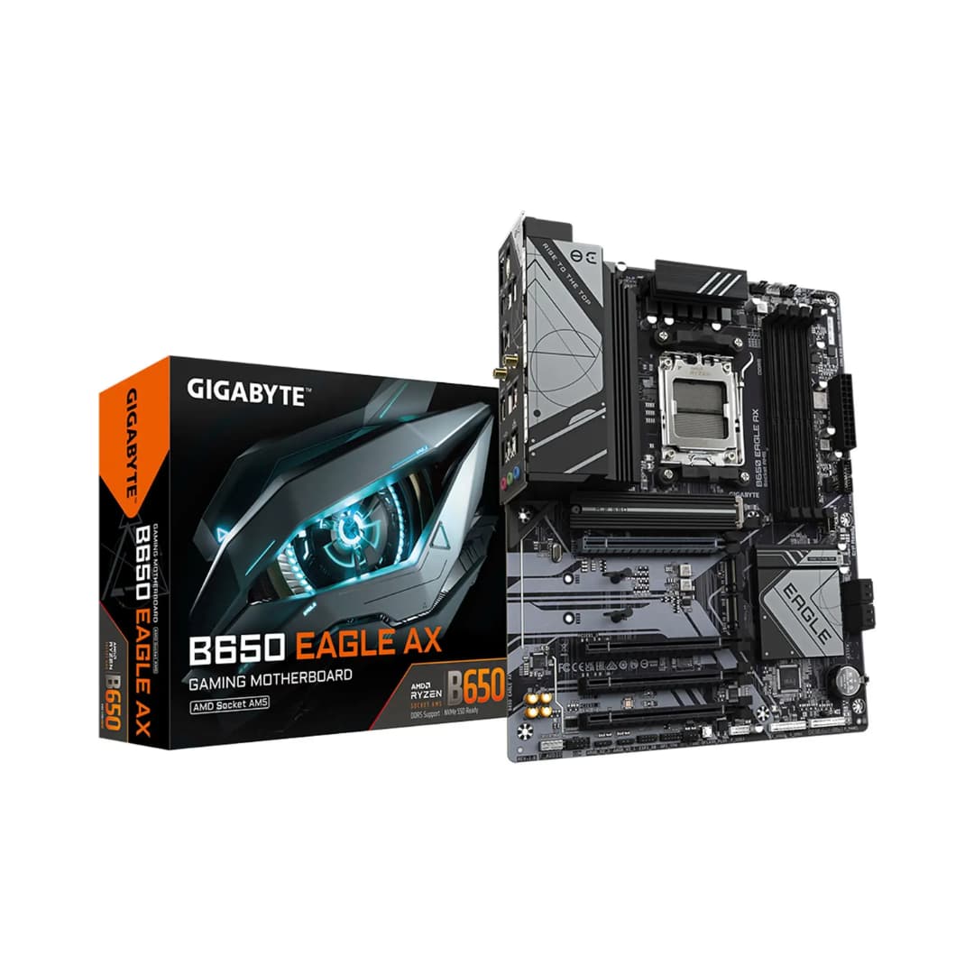 GIGABYTE - B650 EAGLE AX (Socket AM5) AMD B650 ATX DDR5 Wi-Fi 6E Motherboard