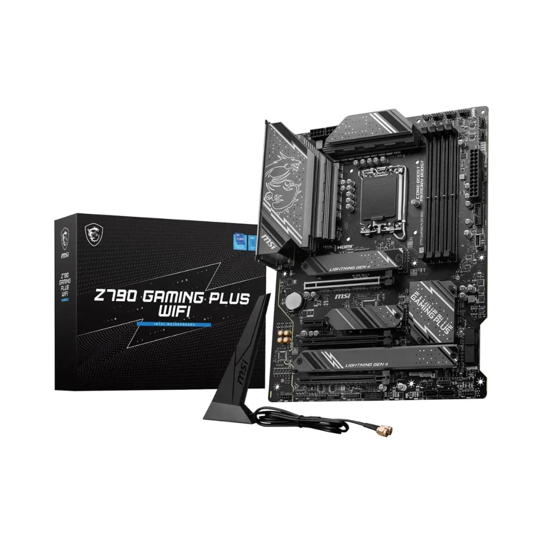 MSI - Z790 GAMING PLUS WIFI (Socket LGA 1700) Intel Z790 ATX DDR5 Wi-Fi 6E Motherboard - Black