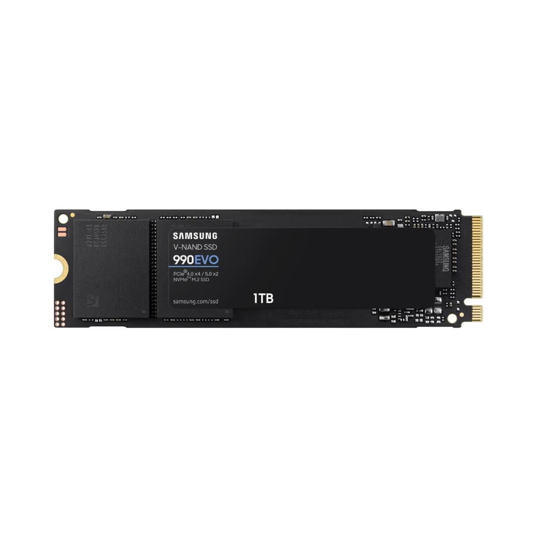 Samsung - 990 EVO SSD 1TB Internal SSD PCIe Gen 4x4 _ Gen 5x2 M.2 2280, Speeds Up to 5,000MB_s