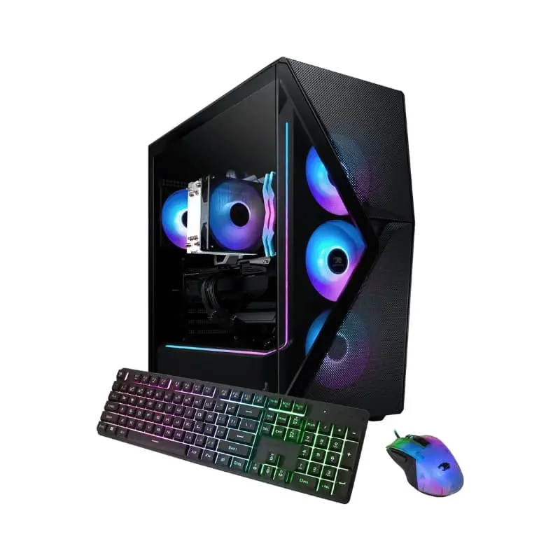 iBUYPOWER - Slate 8 MESH Gaming Desktop PC - Intel Core i7 14700F - NVIDIA GeForce RTX 4060 8GB - 32GB DDR5 RAM - 1TB NVMe - Black